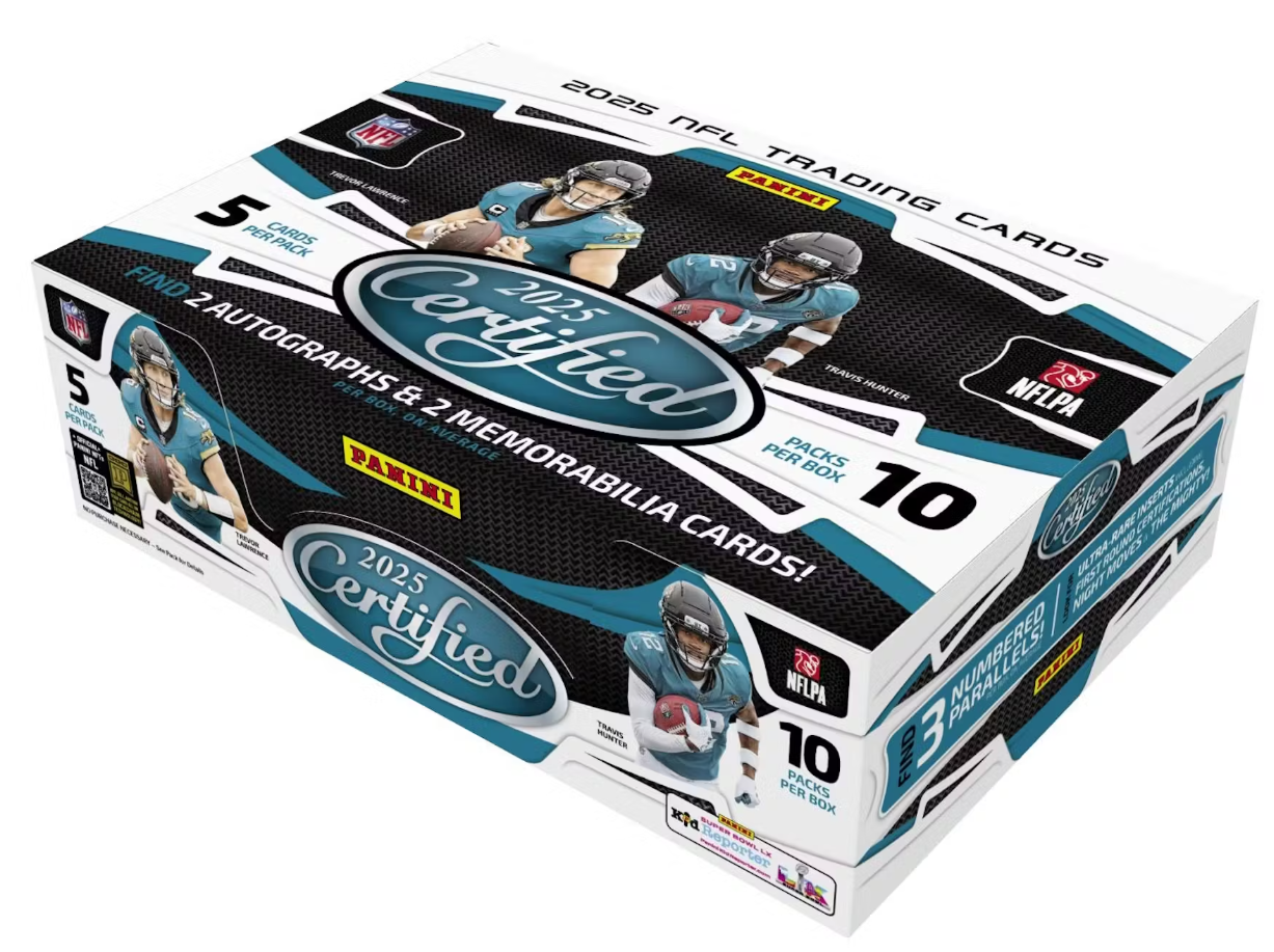 2025 Panini Certified Football Hobby 16-Box Case (Presale)