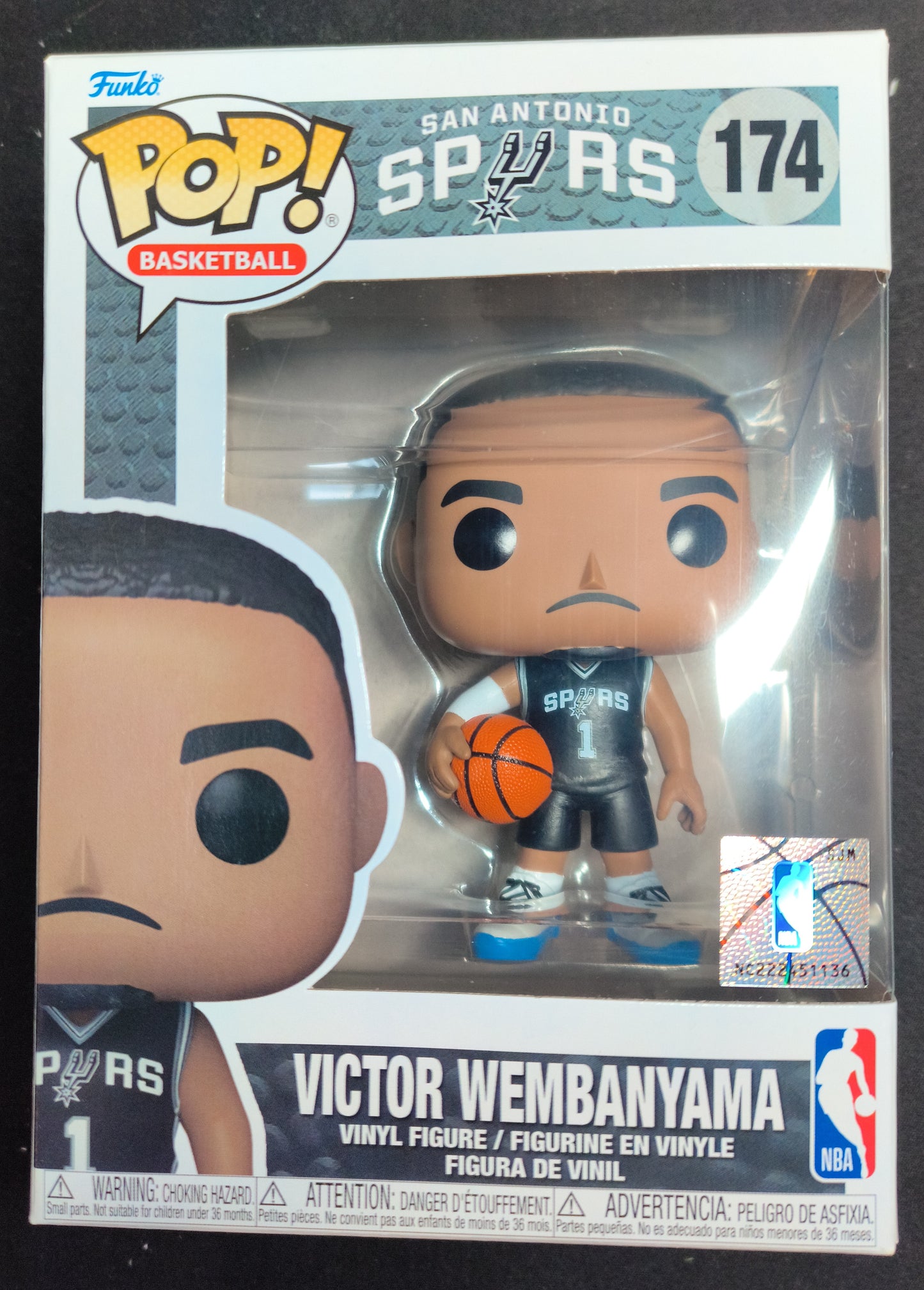 Victor Wembanyama San Antonio Spurs Rookie NBA Funko Pop #174 Vinyl Figure