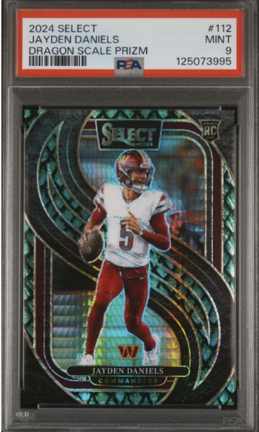 2024 Select Dragon Scale Prizm Jayden Daniels #112 /81 PSA 9