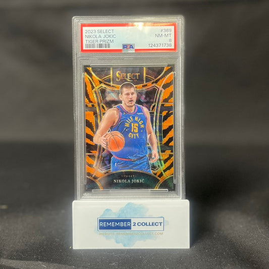 2023 Select Nikola Jokic Tiger Prizm #369 PSA 8