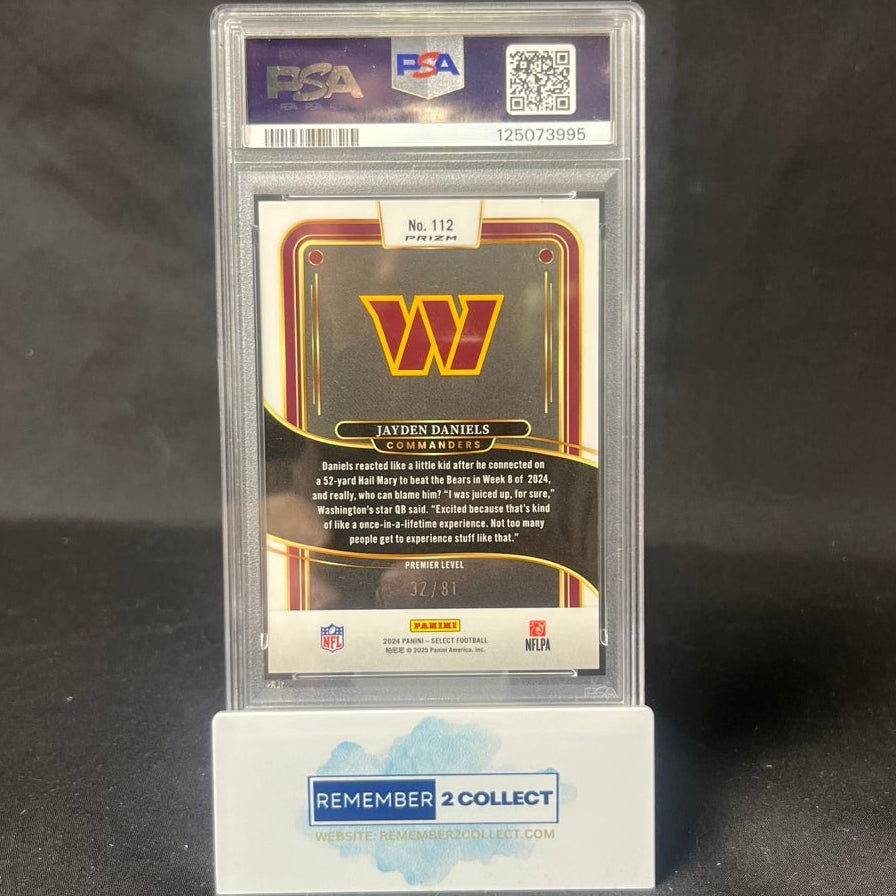 2024 Select Dragon Scale Prizm Jayden Daniels #112 /81 PSA 9