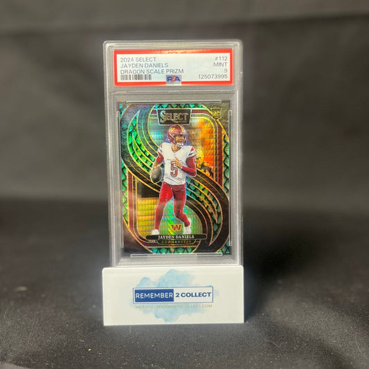 2024 Select Dragon Scale Prizm Jayden Daniels #112 /81 PSA 9