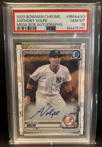 2020 Bowman Mega Box Chrome Auto Anthony Volpe #BMA-AVO PSA 10