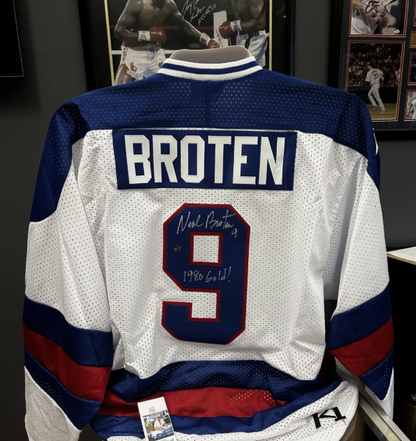 Neal Broten Autographed Auto Signed Officially Licensed XL Jersey COA USA Hockey