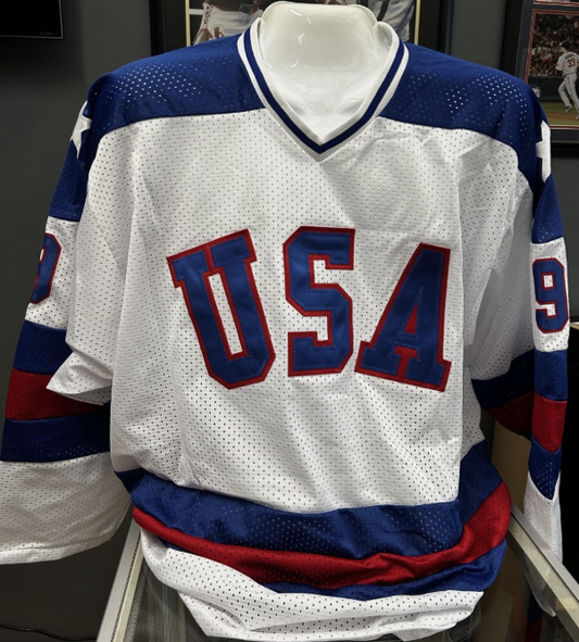 Neal Broten Autographed Auto Signed Officially Licensed XL Jersey COA USA Hockey