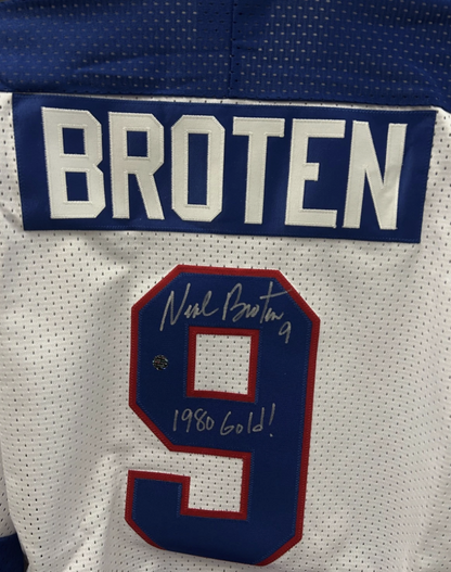 Neal Broten Autographed Auto Signed Officially Licensed XL Jersey COA USA Hockey